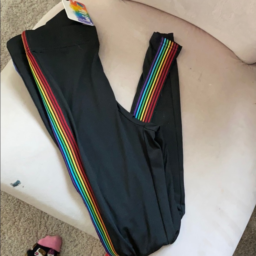 Rainbow Side Stripe Leggings